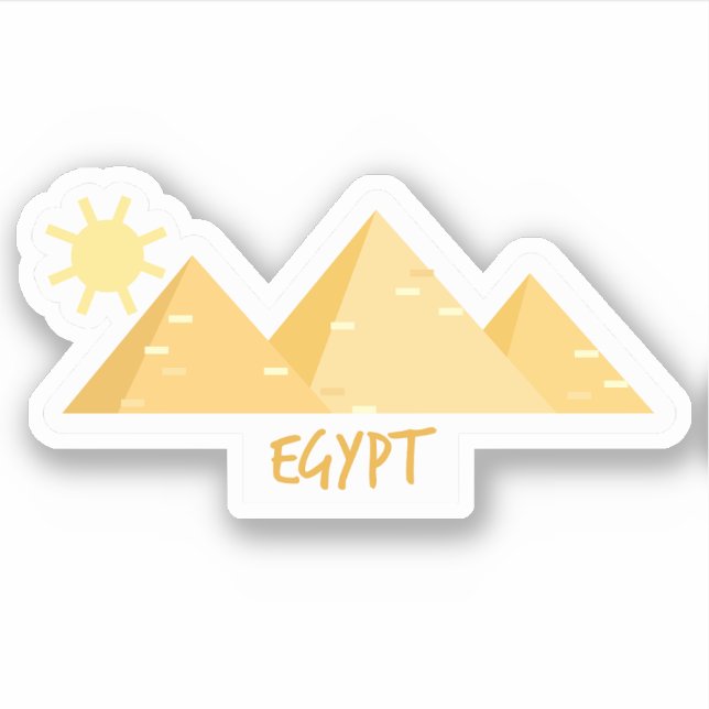 Ägypten Reisen Vinyl Sticker (Vorderseite)