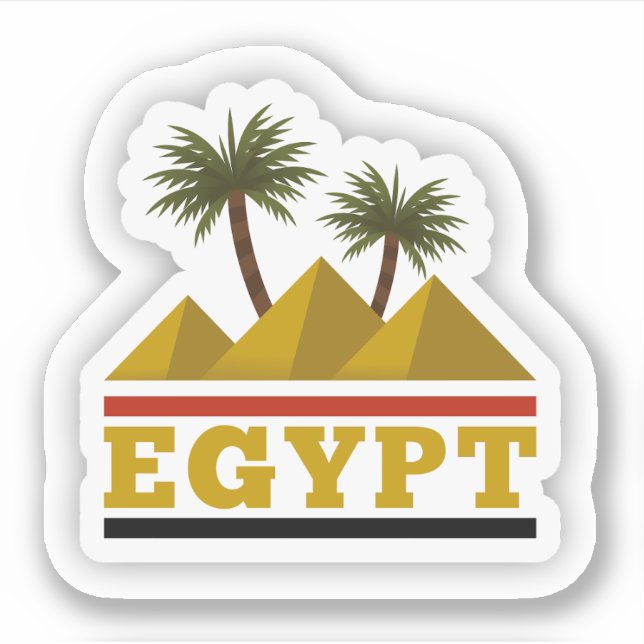 Ägypten Reisen Vinyl Sticker (Vorderseite)