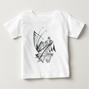 Ägypten Schwarz Weiß Abstrakt Tribal Tattoo Kunst Baby T-shirt