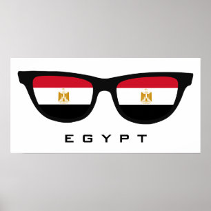 Ägypten Shades benutzerdefinierte Text- und Farbpo Poster
