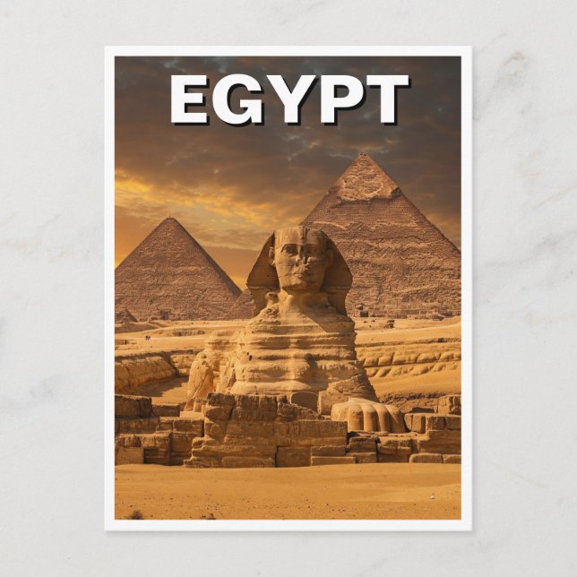 Ägypten Sphinx Pyramiden von Gizeh Postkarte (Vorderseite)