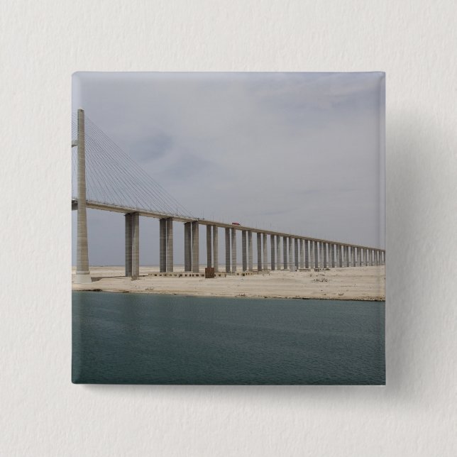 Ägypten, Suez Canal. Friedensbrücke aka Peace Button (Vorderseite)