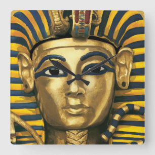 Ägypten - Tutankhamun Quadratische Wanduhr