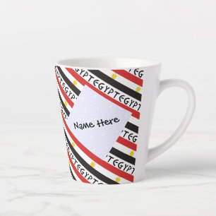 Ägypten und ägyptische Flagge individuell gestalte Milchtasse