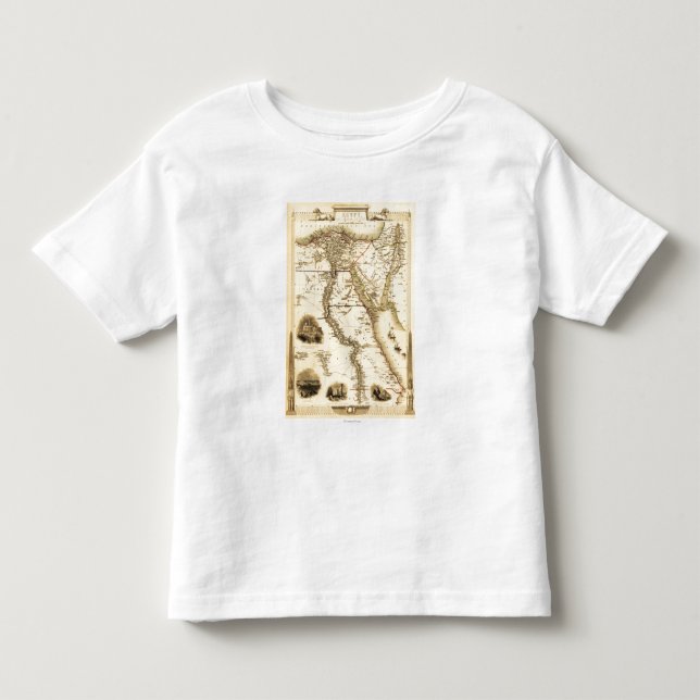 Ägypten und ArabiaPanoramic MapEgypt Kleinkind T-shirt (Vorderseite)