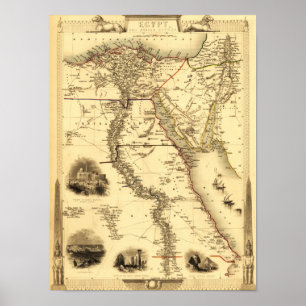 Ägypten und ArabiaPanoramic MapEgypt Poster