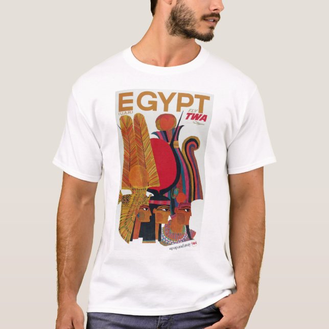 Ägypten Vintage Luftreise Alte Kultur Tourismus T-Shirt (Vorderseite)