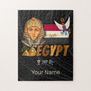 Ägypten Vintage Pharao-Flagge und Pyramiden Souven