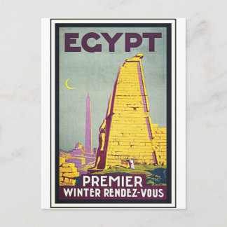 Ägypten Vintage-Reise-Kunstplakat Postkarte