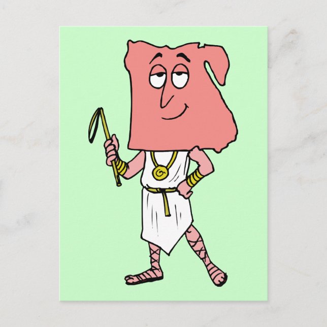 Ägypten Vintage Reise Souvenir Karikatur Postkarte (Vorderseite)