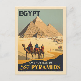 Ägypten Vintage-Reiseposter – Die Pyramiden von Gi Postkarte