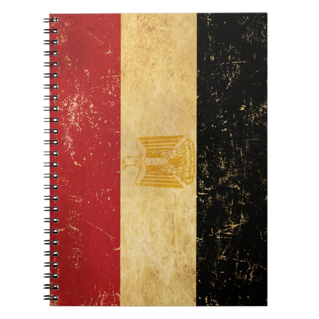 Ägypten - Vintages Grunge Design-Notebook Notizblock (Vorderseite)
