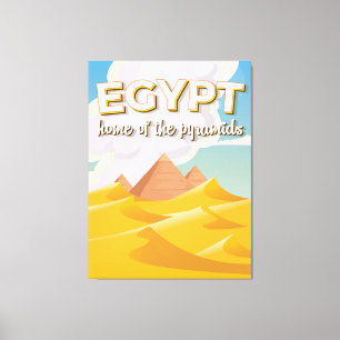 Ägypten - Zuhause der Pyramiden Reiseposter Druck Leinwanddruck