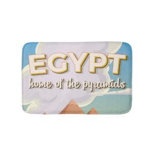 Ägypten - Zuhause des Reiseplakats der Pyramiden Badematte