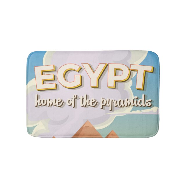 Ägypten - Zuhause des Reiseplakats der Pyramiden Badematte (Vorderseite)