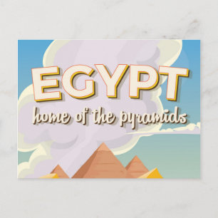 Ägypten - Zuhause des Reiseplakats der Pyramiden Postkarte