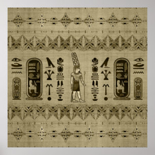 Ägypter Amun Ra - Amun bezüglich der Verzierung Poster
