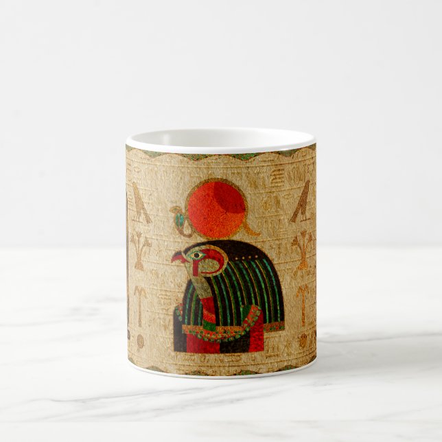 Ägypter Horus Verzierung auf Papyrus Kaffeetasse (Mittel)