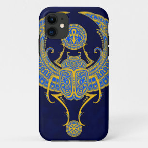 Ägypter Winged Scarabäus, blau Case-Mate iPhone Hülle