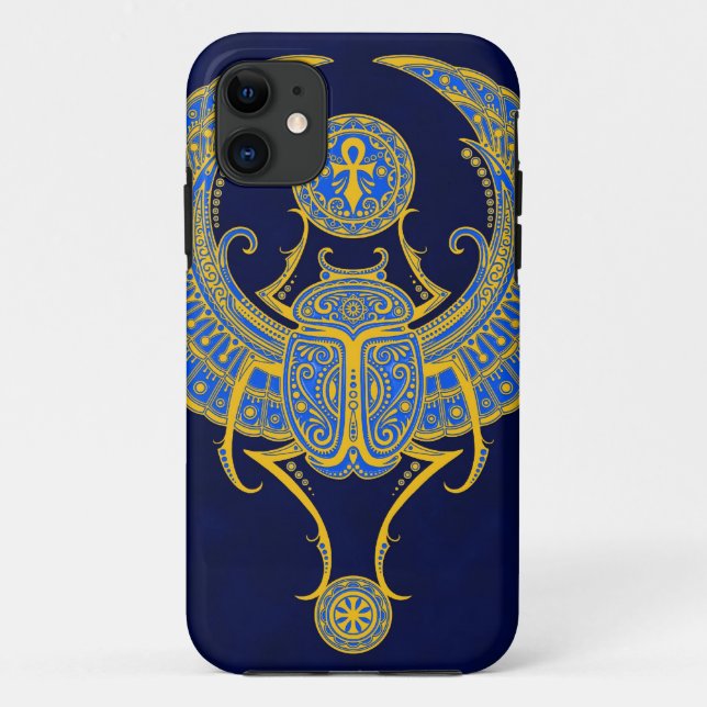Ägypter Winged Scarabäus, blau Case-Mate iPhone Hülle (Rückseite)