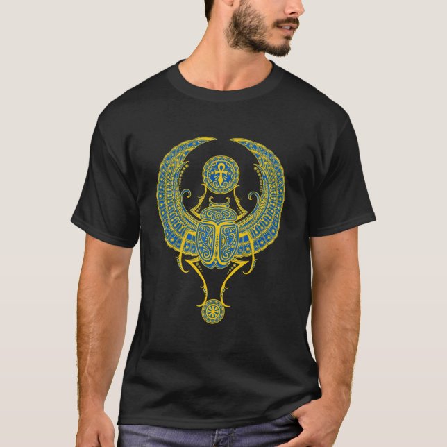 Ägypter Winged Scarabäus T-Shirt (Vorderseite)