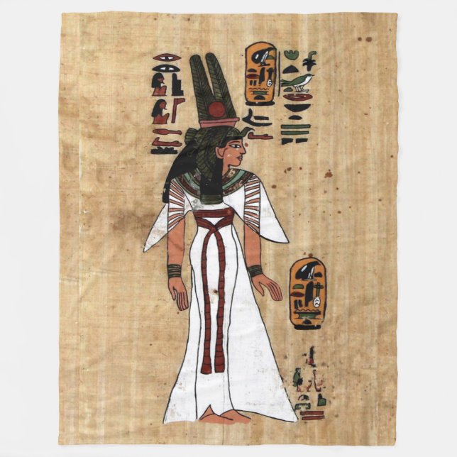 ÄGYPTIAN PAPRYUS FLEECEDECKE (Vorderseite)