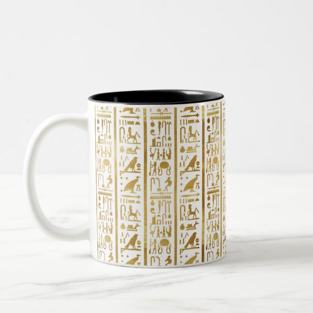 Ägyptisch-ägyptischer Glam Moderner Chic Zweifarbige Tasse (Links)