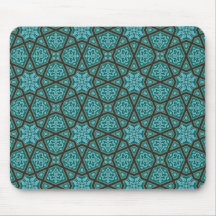 Ägyptisch-arabische Geometrie in altem Blau und Gr