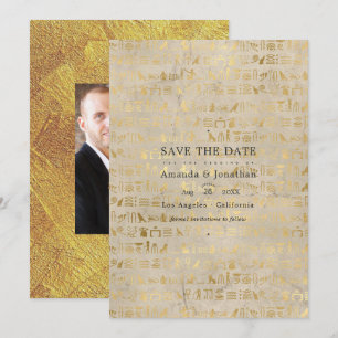 Ägyptisch inspirierte Hochzeitsfotos Save The Date