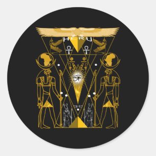 Ägyptisch Sacred Geometry Horus Heru Runder Aufkleber