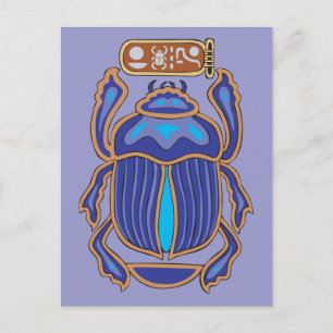 Ägyptisch Scarab Dung Dung Beetle Postkarte