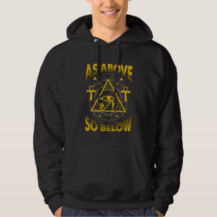 Ägyptisch wie oben so unterhalb Heilige Geometrie Hoodie