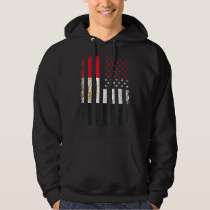 Ägyptische amerikanische Flagge Ägyptische Wurzeln Hoodie