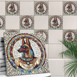 Ägyptische Anubis - Mosaikkunst Fliese