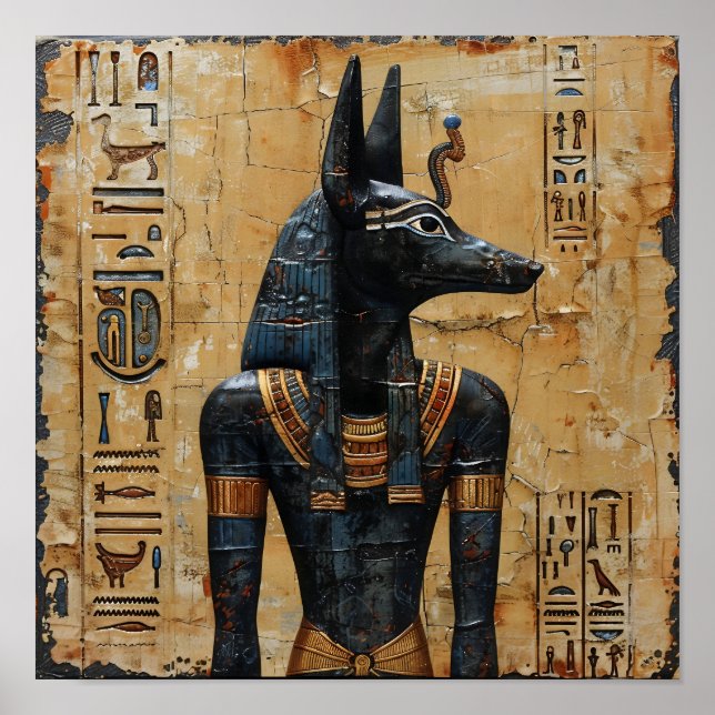 Ägyptische Anubis Poster (Vorne)
