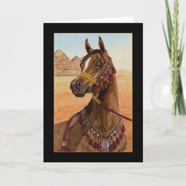 Ägyptische arabische Pferdegrußtraumkarte Karte (Vorderseite)