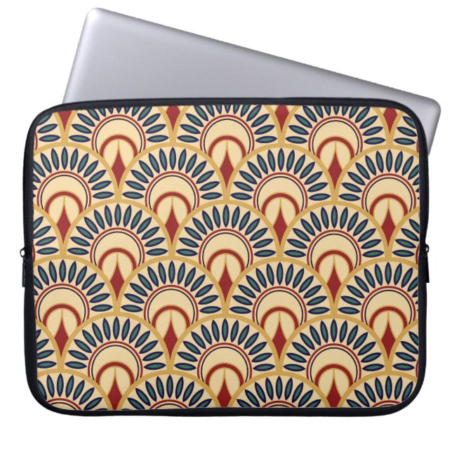 Ägyptische Fischskalen: Nahtlose Motif. Laptopschutzhülle (Vorderseite)