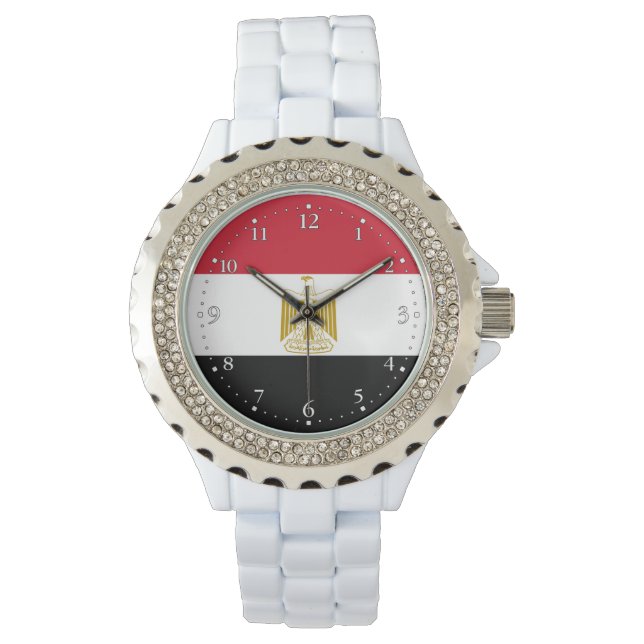 Ägyptische Flagge Armbanduhr (Vorderseite)