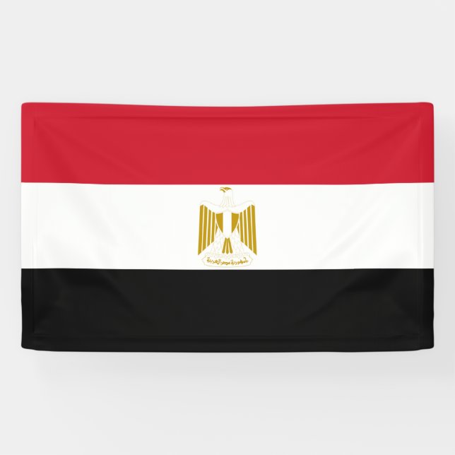 Ägyptische Flagge Banner (Horizontal)