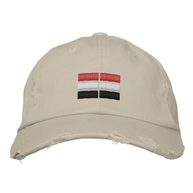 Ägyptische Flagge bestickte Baseballkappe (Vorderseite)