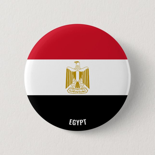 Ägyptische Flagge Charming Patriotic Button (Vorderseite)