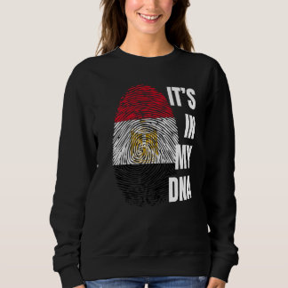 Ägyptische Flagge DNA Fingerprint Schwarze Geschic Sweatshirt
