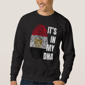 Ägyptische Flagge DNA Fingerprint Schwarze Geschic Sweatshirt