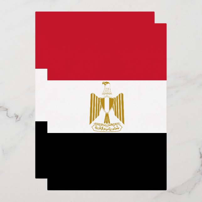 Ägyptische Flagge Folieneinladung (Vorderseite/Rückseite)