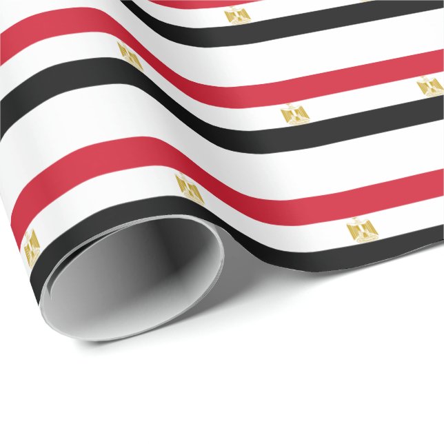Ägyptische Flagge Geschenkpapier (Rolleneckpunkt)