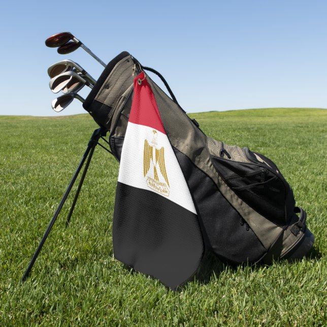 Ägyptische Flagge Golfhandtuch (Gras)