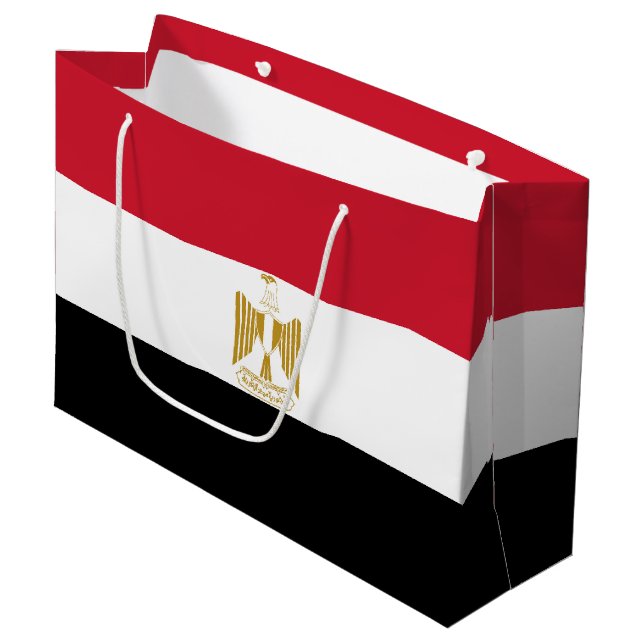 Ägyptische Flagge Große Geschenktüte (Vorderseite Schrägansicht)