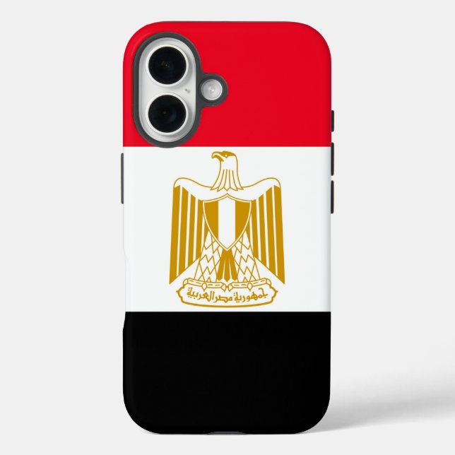 ägyptische Flagge iPhone 16 Hülle (Rückseite)