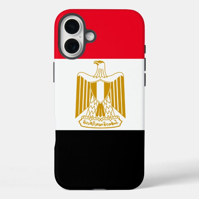 ägyptische Flagge iPhone 16 Plus Hülle (Rückseite)