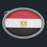 Ägyptische Flagge Ovale Gürtelschnalle<br><div class="desc">Patriotische Flagge Ägyptens.</div>
